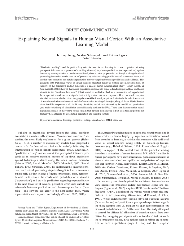 (PDF) Explaining neural signals in human visual cortex with an ...