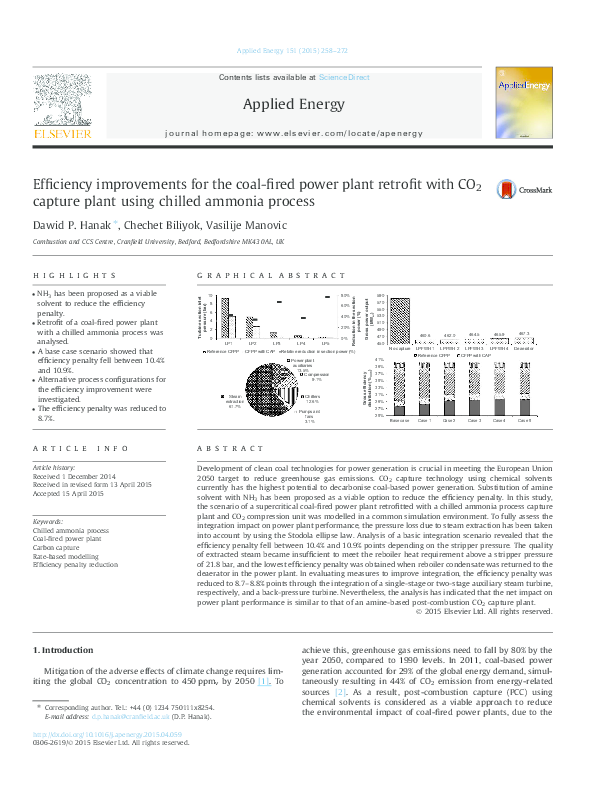 (PDF) Efficiency improvements for the coal-fired power plant retrofit ...