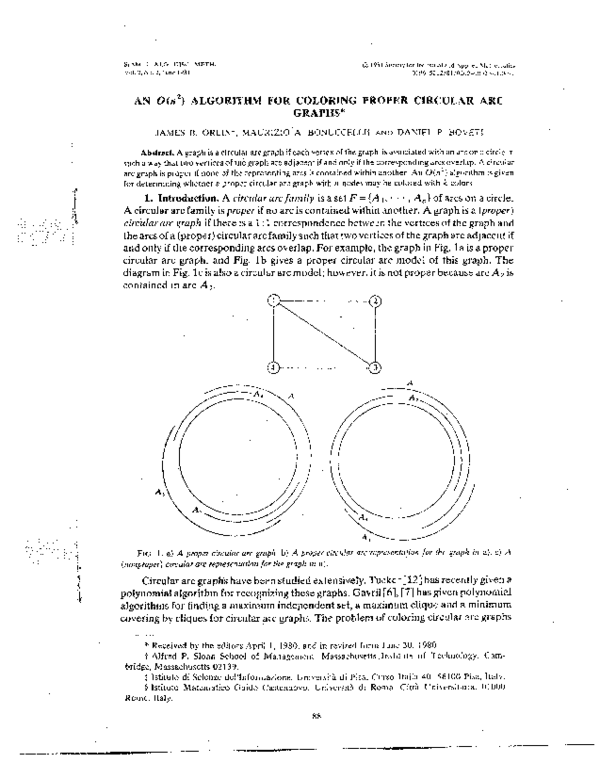 (PDF) An O(n^2 ) Algorithm for Coloring Proper Circular Arc Graphs