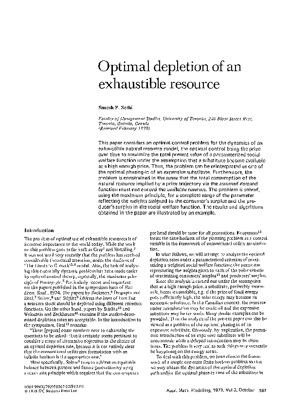 Exhaustible renewable resources picture