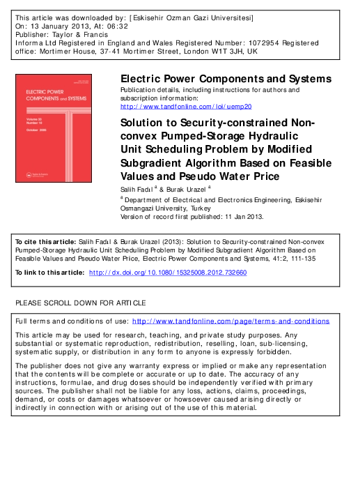 (PDF) Solution to Security-constrained Non- convex Pumped-Storage ...