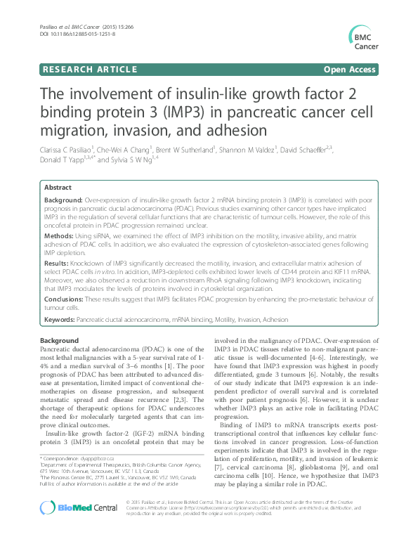 (PDF) The involvement of insulin-like growth factor 2 binding protein 3 ...