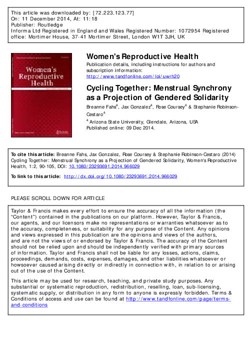 Menstrual synchrony essay picture