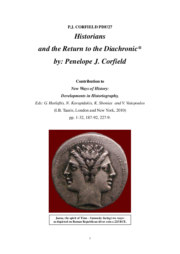 Historians and the Return to the Diachronic