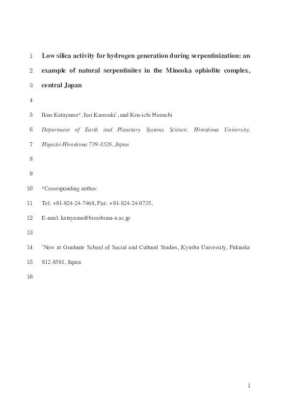 (PDF) Low silica activity for hydrogen generation during ...