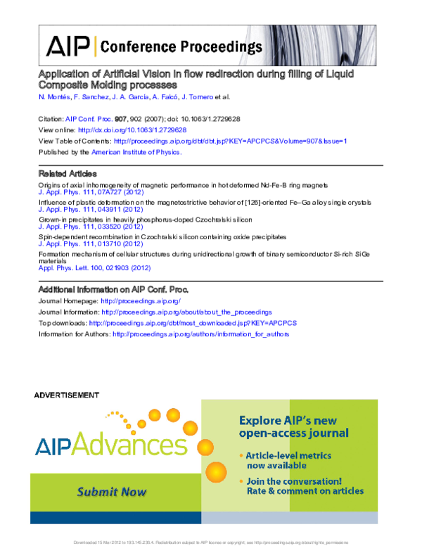 (PDF) Application of Artificial Vision in flow redirection during ...