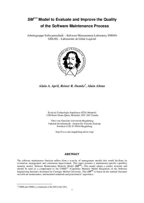 (PDF) SMCMM Model to Evaluate and Improve the Quality of the Software ...