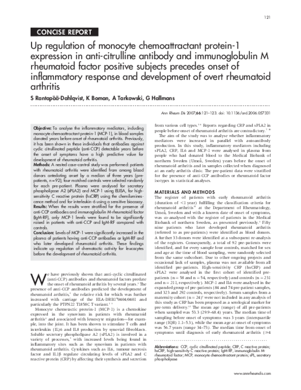 (PDF) The up-regulation of monocyte chemoattractant protein-1 (MCP-1 ...