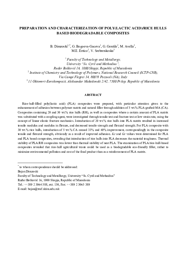 (PDF) Preparation and characterization of poly(lactic acid)–poly ...