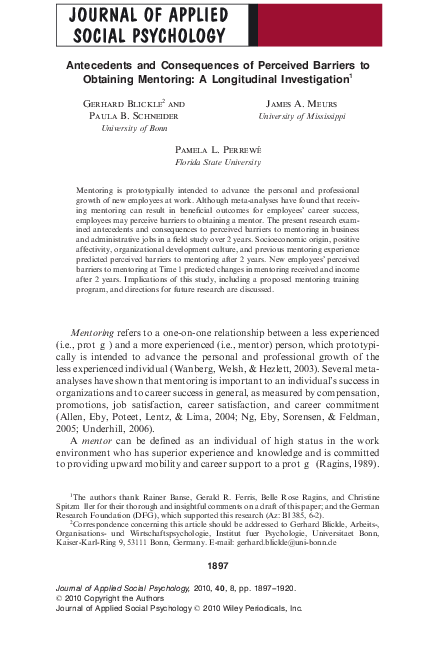 (PDF) Antecedents and Consequences of Perceived Barriers to Obtaining ...