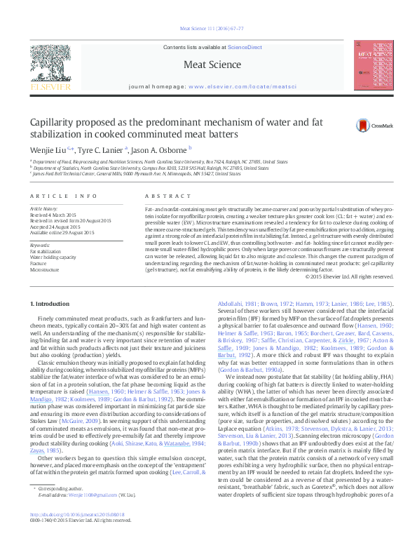 (PDF) Capillarity proposed as the predominant mechanism of water and ...