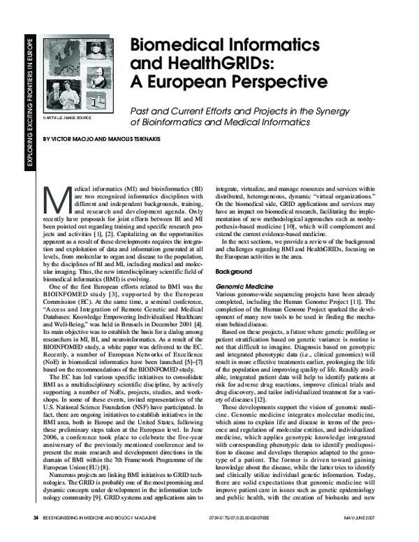 (PDF) Biomedical Informatics and HealthGRIDs: A European Perspective ...