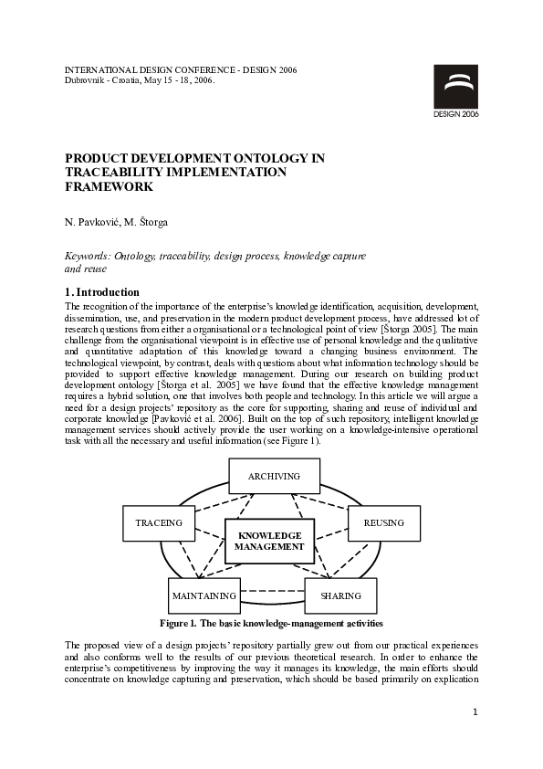(DOC) Product Development Ontology in Traceability Implementation Framework