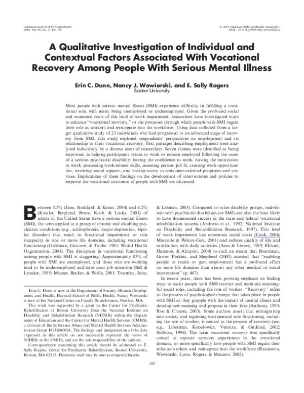 (PDF) A qualitative investigation of individual and contextual factors ...