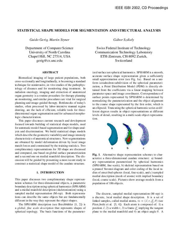 (PDF) Statistical shape models for segmentation and structural analysis