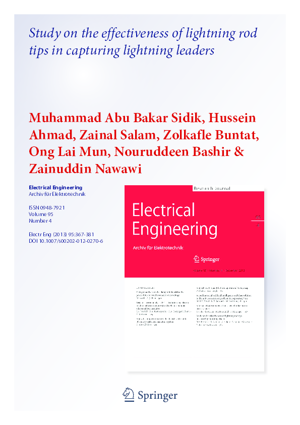 (PDF) Study on the effectiveness of lightning rod tips in capturing