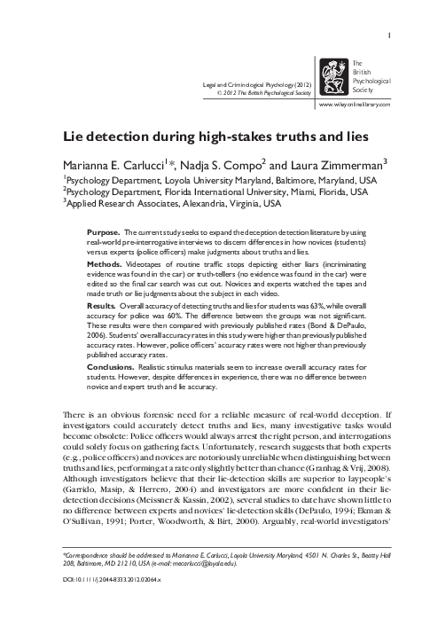 Why did i fail a polygraph when i told the truth image