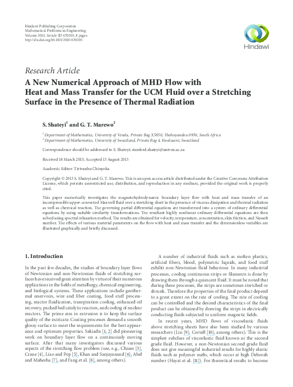 (PDF) A New Numerical Approach of MHD Flow with Heat and Mass Transfer ...