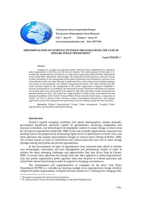 Essays on compstat image