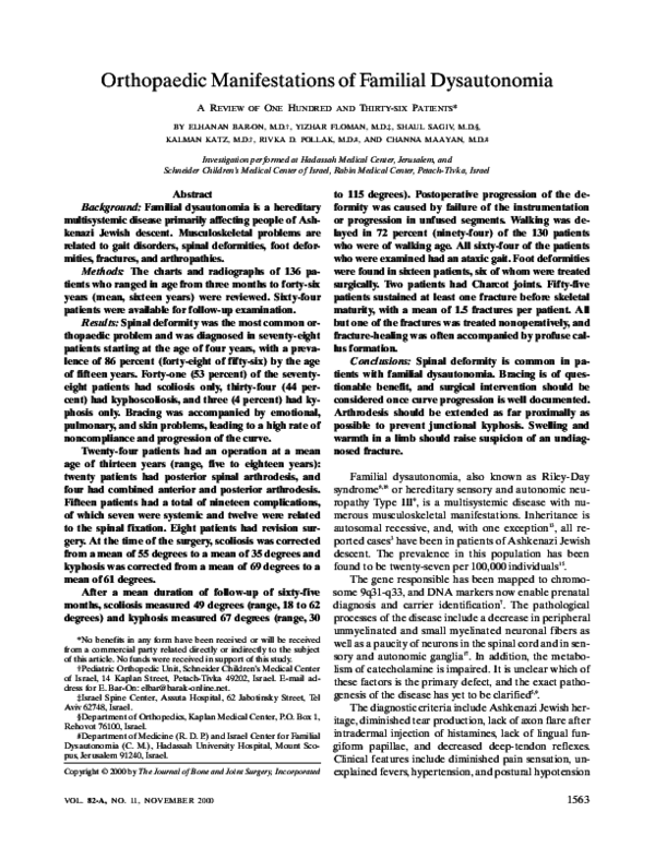 Interesting facts about familial dysautonomia picture