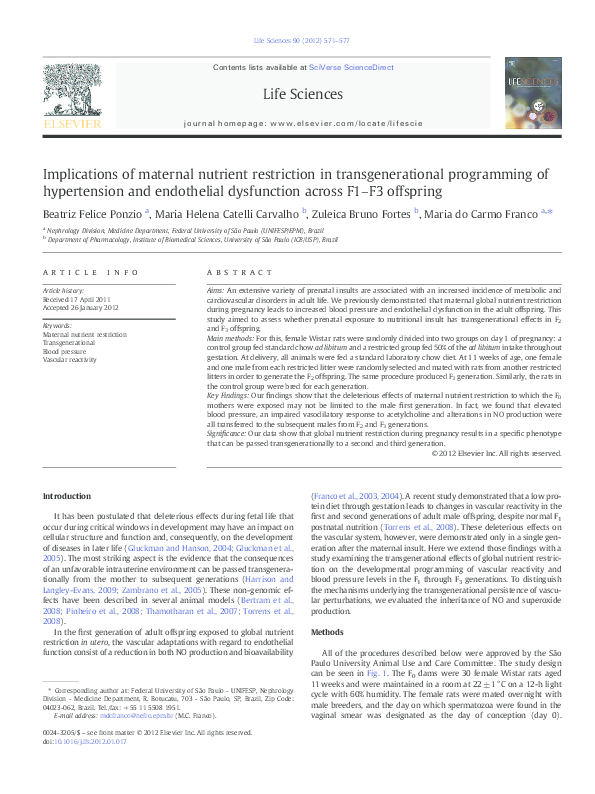 (PDF) Implications of maternal nutrient restriction in ...