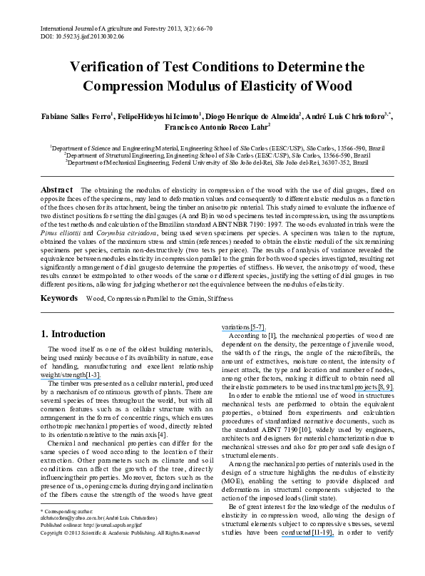 (PDF) Verification of Test Conditions to Determine the Compression