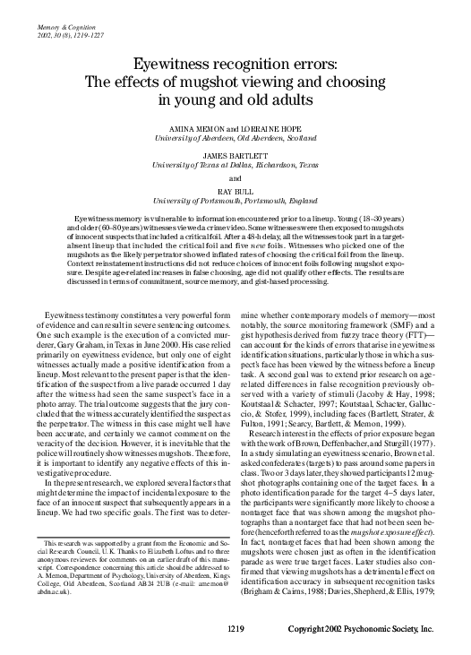Eyewitness error essay 08 picture