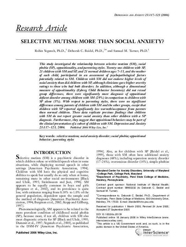 Selective mutism essay 08 picture