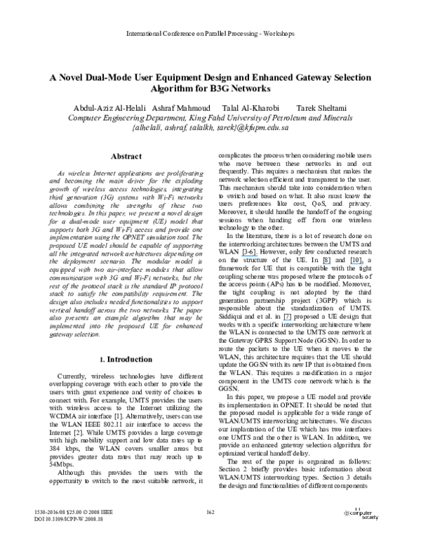 (PDF) A Novel Dual-Mode User Equipment Design and Enhanced Gateway ...