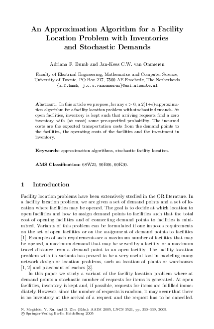 (PDF) An approximation algorithm for a facility location problem with ...