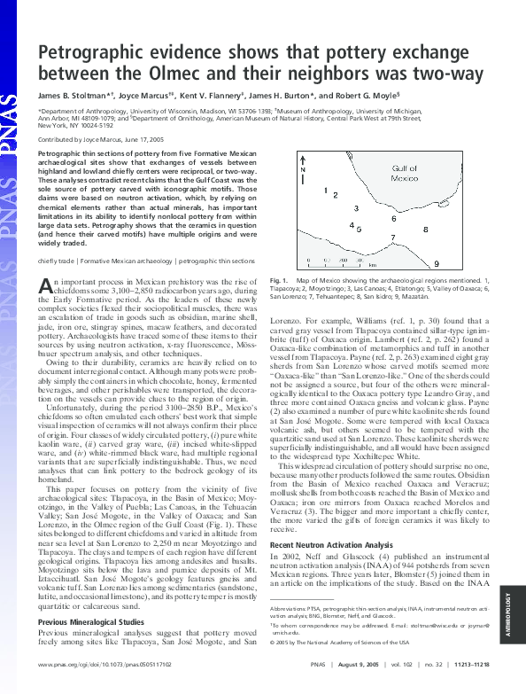 (PDF) Petrographic evidence shows that pottery exchange between the