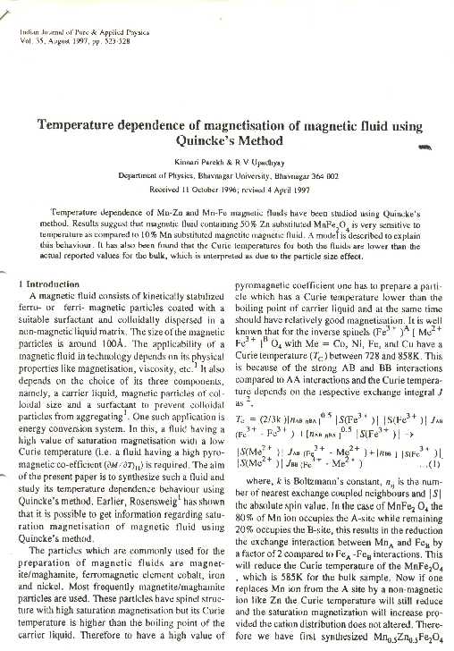 (PDF) 1. Temperature dependence of of fluid using Quincke's method