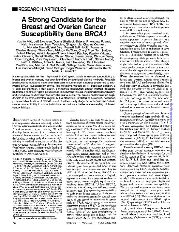(PDF) A strong candidate for the breast and ovarian cancer ...