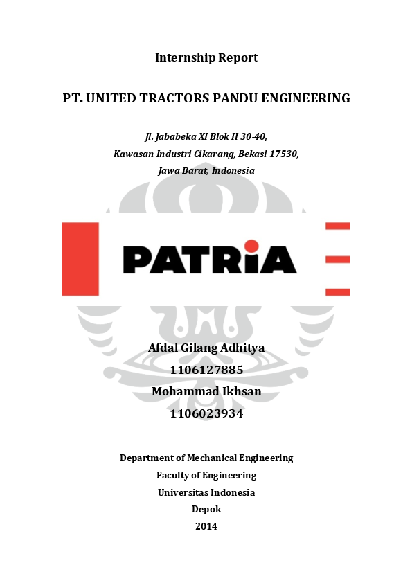 (PDF) PT. UNITED TRACTORS PANDU ENGINEERING | ariesta ...