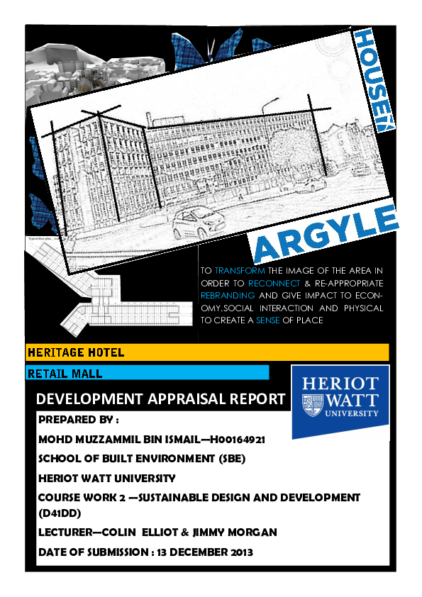 (PDF) Development Appraisal Report to Transform the Image of the Area ...
