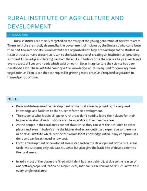 (PDF) RURAL INSTITUTE OF AGRICULTURE AND DEVELOPMENT