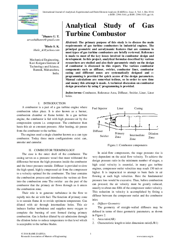 (PDF) GAS Turbine Combustion THIRD EDITION Alternative Fuels and