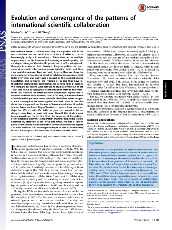 (PDF) Evolution and convergence of the patterns of international ...