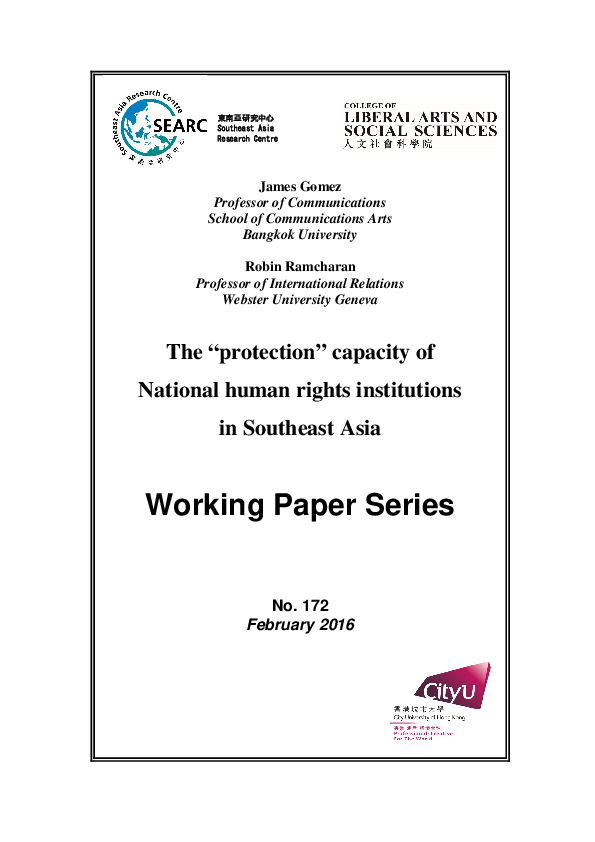 (PDF) The " Protection " Capacity of National Human Rights Institutions