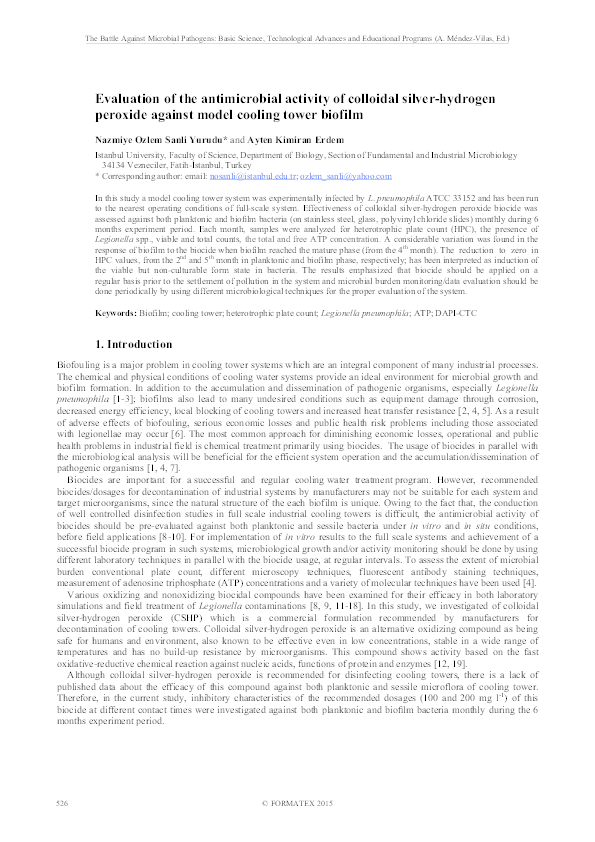 (PDF) Evaluation of the antimicrobial activity of colloidal silver ...