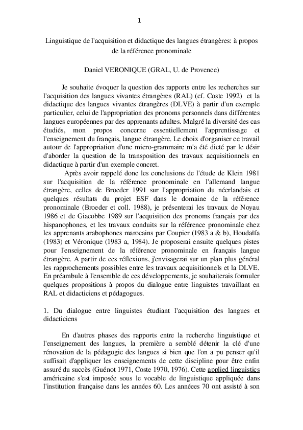 (DOC) Linguistique de l'acquisition et didactique des langues ...