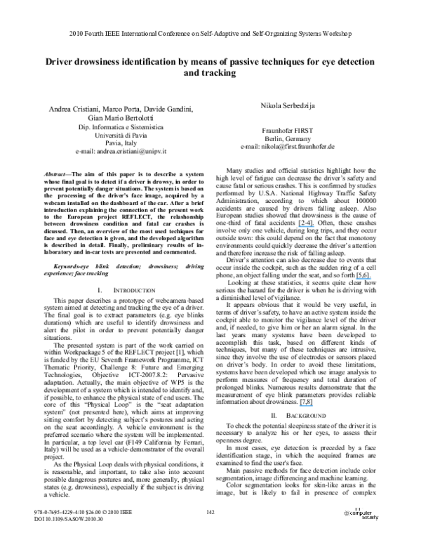 (PDF) Driver Drowsiness Identification by Means of Passive Techniques ...