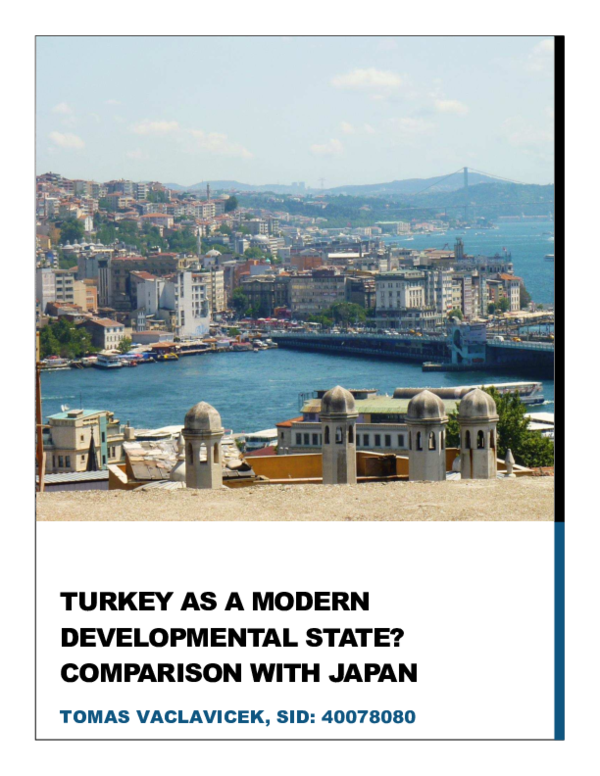 (PDF) Turkey as a modern developmental state? Comparison with Japan.