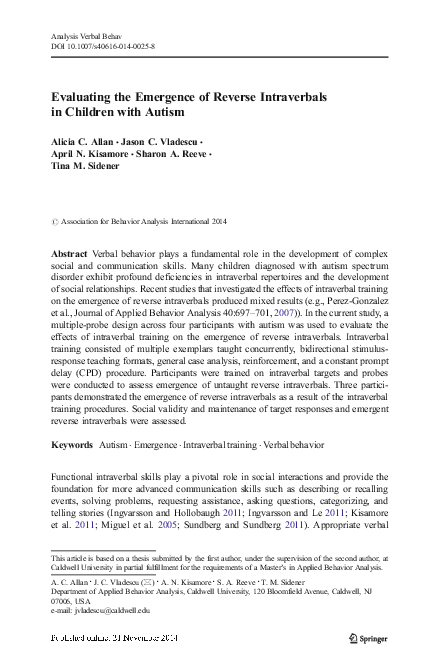 Autism introduction essay picture
