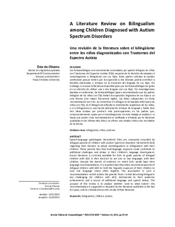 Literature review topics on autism picture