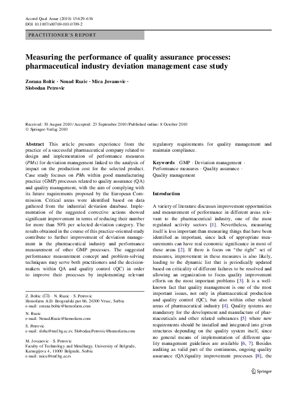 pdf-measuring-the-performance-of-quality-assurance-processes