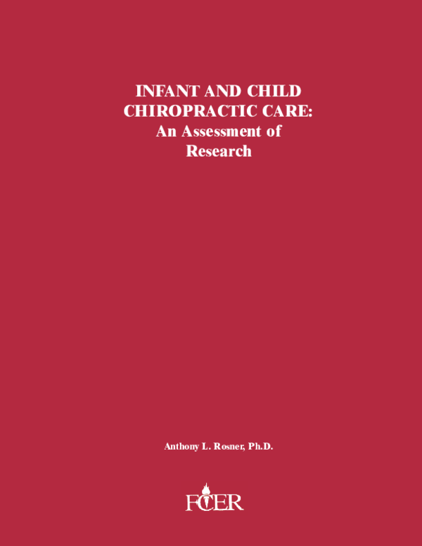(PDF) Infant and child chiropractic care an assessment of research Anthony Rosner Academia.edu