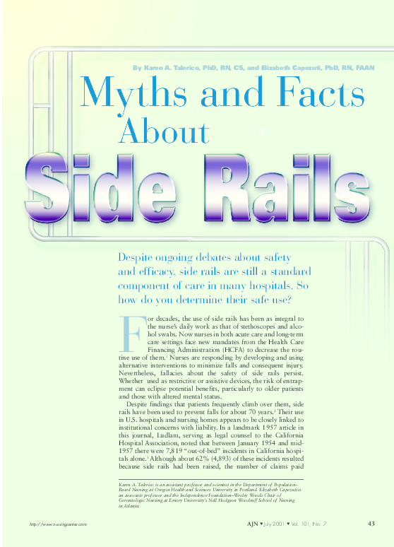 (PDF) Myths and Facts About Side Rails: Despite ongoing debates about ...