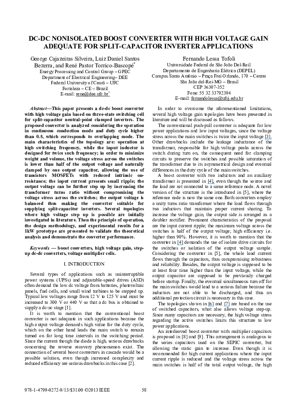 (PDF) DC-DC nonisolated boost converter with high voltage gain adequate ...