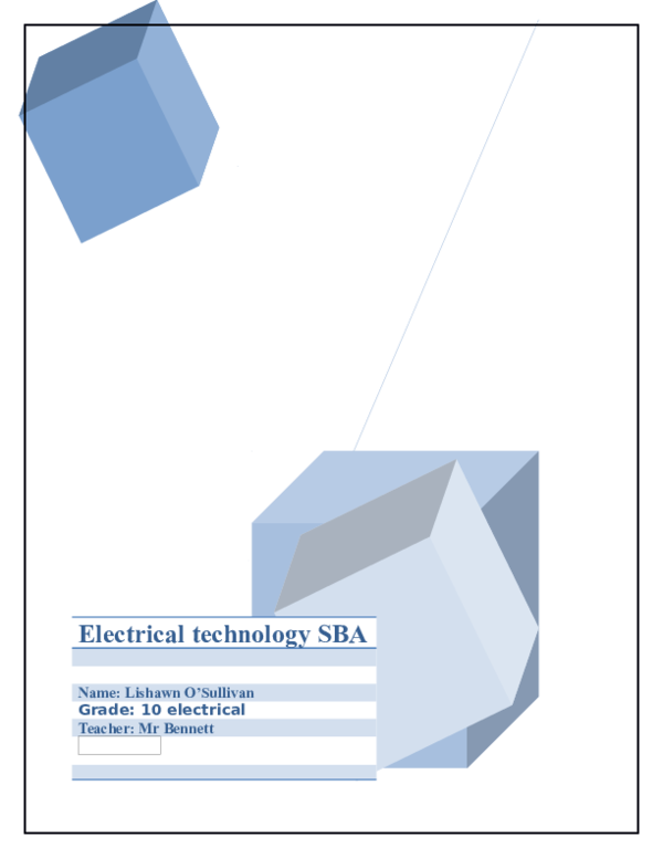 (DOC) Electrical technology SBA Lishawn OsUllivan Academia.edu